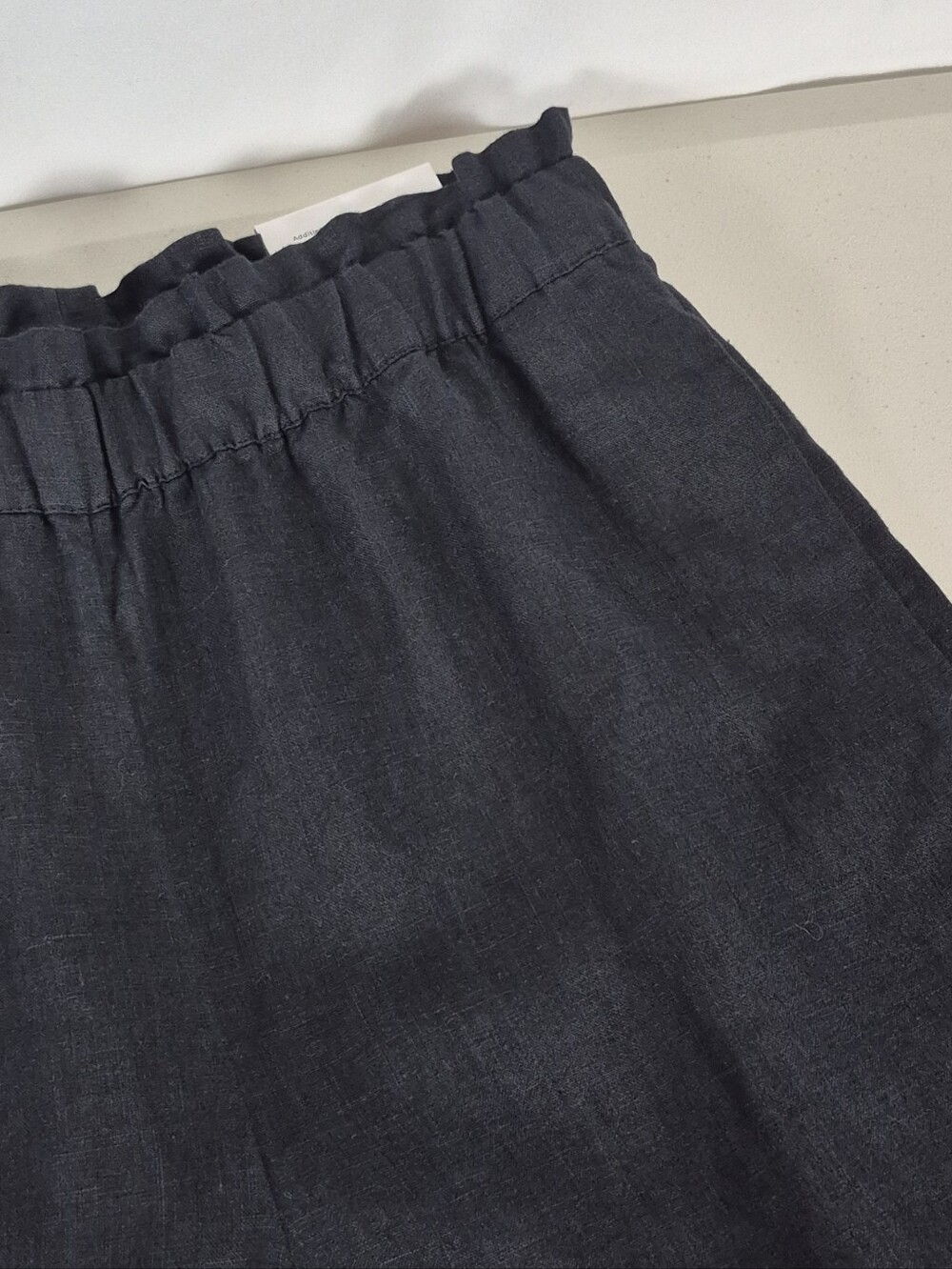 Chico's Pull-On Black Linen Wide Leg Crop Culotte Pants - Size 6 - Picture 6 of 16